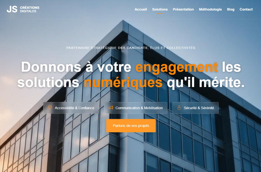 JS Créations Digitales - Solutions numériques pour collectivités, professions libérales et personnalités publiques